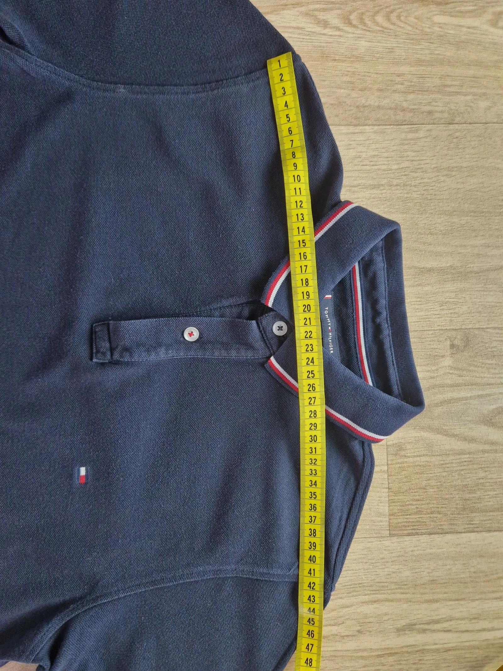 Polo Tommy Hilfiger hombre azul marino Slim Fit talla L algodón orgánico – photo 12